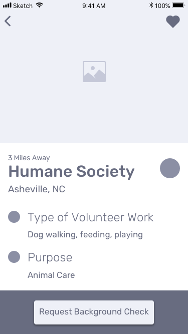 Volunteer Opportunity Screen